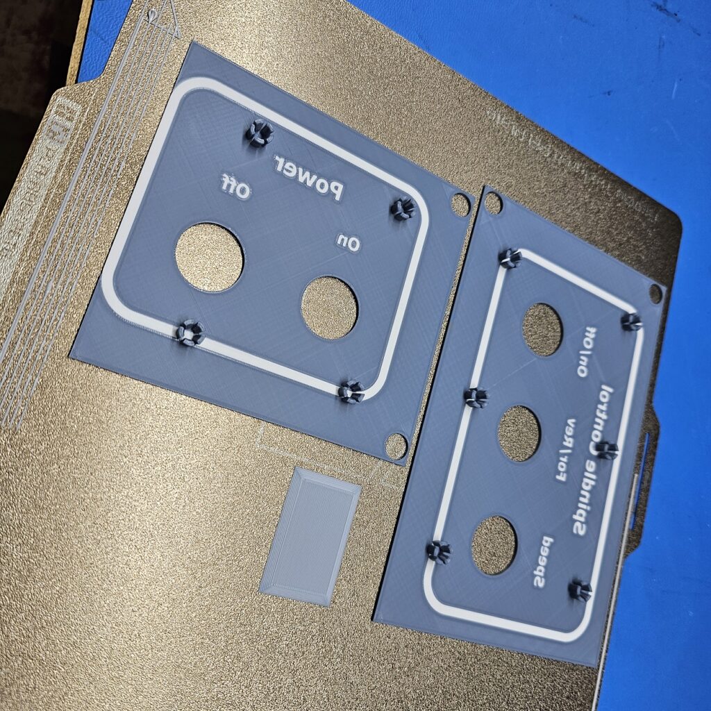 two colour 3d printed panel labels