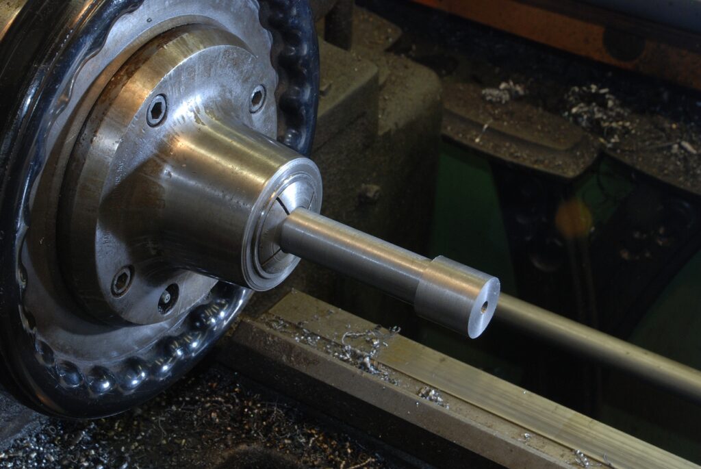 Deep hole drilling for a spindle