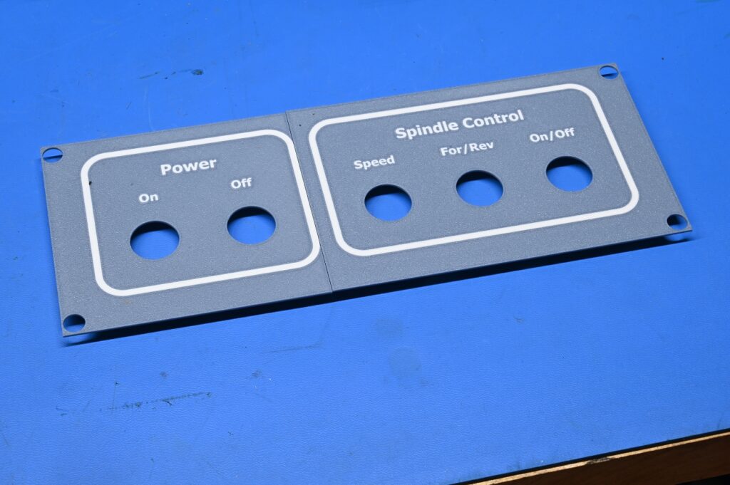 two colour 3d printed panel labels