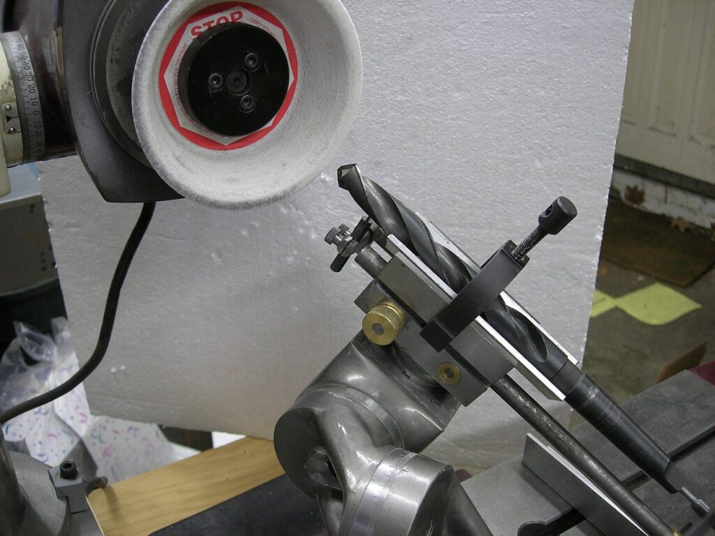 Mcgyver's drill sharpening grinding fixture